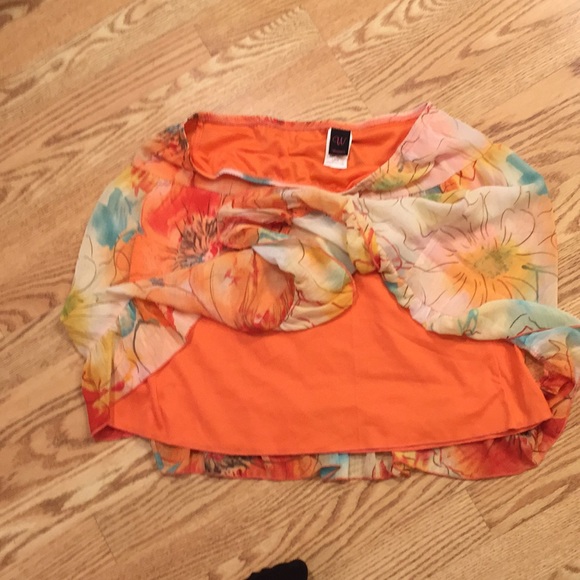 Wrapper floral skirt with built-in slip - Picture 4 of 4